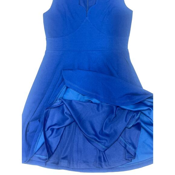 Lulus XS Royal Blue Scalloped Neck Fit & Flare Dress - Picture 13 of 13